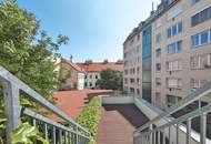 Neuwertige Zwei-Zimmer-Altbauwohnung mit herrlicher Terrasse und Loggia direkt beim Naschmarkt