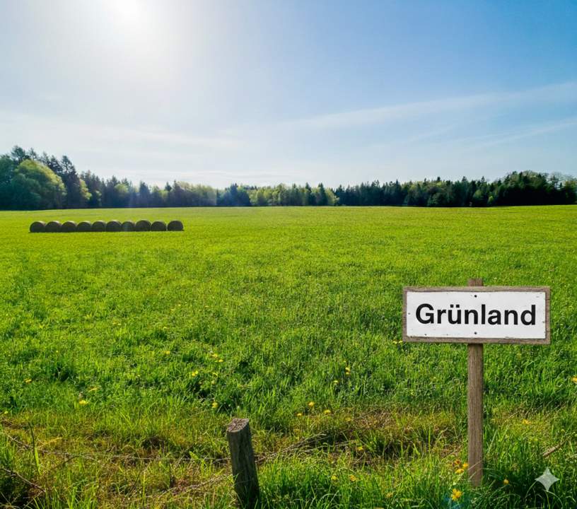 Agrar-Juwel am Haunsberg: Ebenes Grünland mit angrenzendem Waldstück