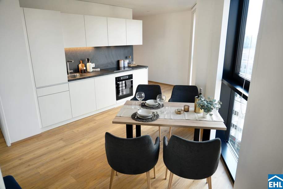 Lichtdurchflutete 3-Zimmer-Wohnung mit Loggia und Ausblick – Ihr Zuhause im High Five Tower ab Sommer 2025!, Wohnung-miete, 1.340,01,€, 4020 Linz(Stadt)