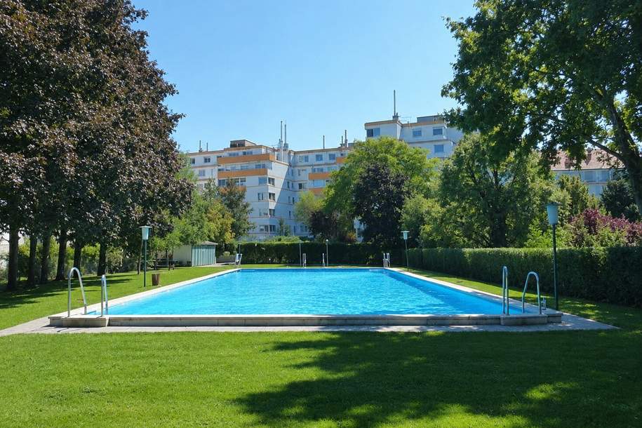 Singlewohnung (Anlage mit großem Garten mit Outdoor-Swimmingpool mit viel Flair und Fun), Wohnung-kauf, 219.000,€, 1210 Wien 21., Floridsdorf