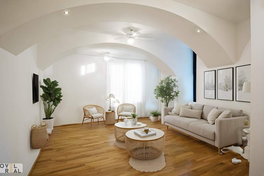 Bezaubernde Souterrain-Wohnung mit 53 m² und Gartenanteil - ideal für Singles oder als Investment!, Wohnung-kauf, 287.184,€, 1140 Wien 14., Penzing