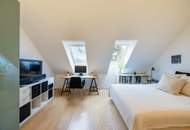 Gartentrakt in Grinzing: Penthouse auf Jahrhundertwendehaus mit großen Terrassen und Grünblick