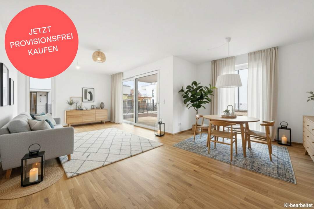 PROVISIONSFREI! Hochwertig konzipierte 3-Zimmer-Wohnung mit Garten | Offene Wohnküche, Schrankraum | Tiefgarage