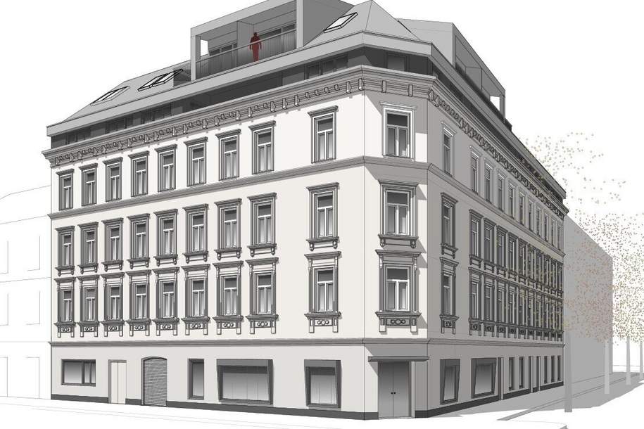 Eck-Geschäftslokal – ideal für Büro, Praxis oder Gastro-Light. !! Flexible Eigenplanung möglich !! keine Ablöse!, Gewerbeobjekt-miete, 3.714,80,€, 1150 Wien 15., Rudolfsheim-Fünfhaus