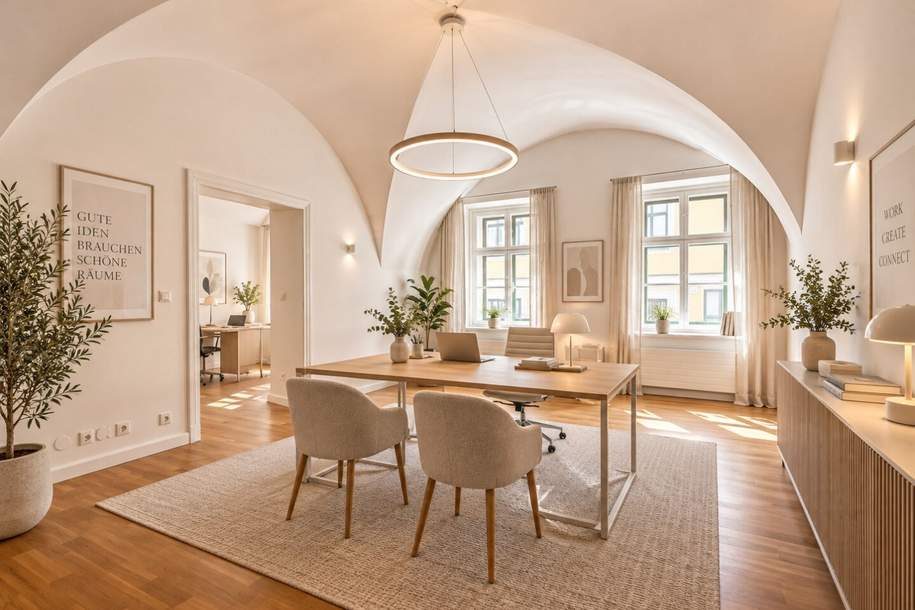 Arbeiten im historischen Gewölbe! 62 m²-Büro mit Charme & Stil | Mitten im Stadtzentrum, Gewerbeobjekt-miete, 1.033,33,€, 2700 Wiener Neustadt(Stadt)
