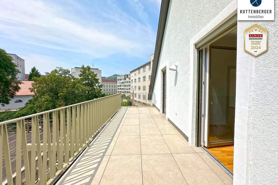 Urban Summer Vibes: DG-Wohnung mit 19m² Balkon und Steinertor-Blick, Wohnung-miete, 1.195,00,€, 3500 Krems an der Donau(Stadt)