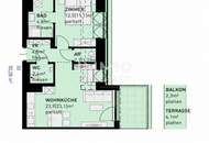 Sonnige 2-Zimmer-Wohnung mit Terrasse im 1. DG - Erstbezug und provisionsfrei