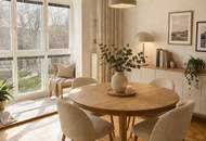 Helle 4-Zimmer-Wohnung (ca. 93 m²) mit Loggia und Parkblick. Master-Schlafzimmer mit eigenem Badezimmer.