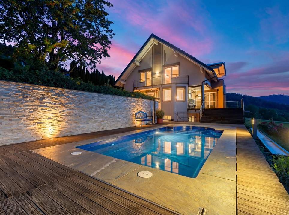 Exklusives Wohnhaus mit Panoramablick, Pool & Home-Spa am Magdalensberg