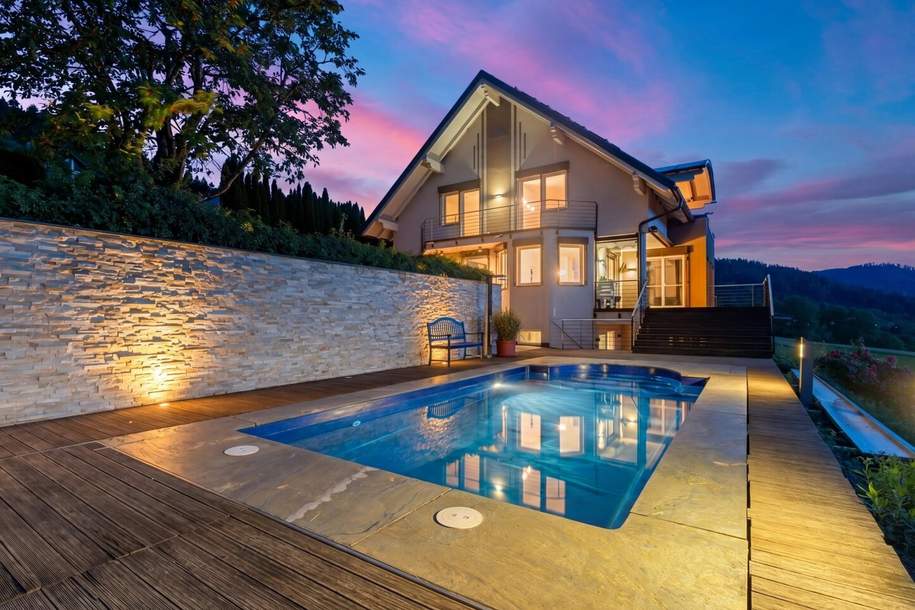 Exklusives Wohnhaus mit Panoramablick, Pool & Home-Spa am Magdalensberg, Haus-kauf, 875.000,€, 9064 Klagenfurt Land