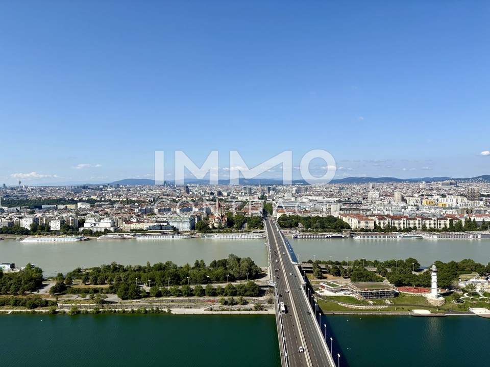 DANUBEFLATS: Stephansdom, Kahlenberg, Neue Donau - alles im Blick! Gym, Pool, Spa, Lounges, Doorman