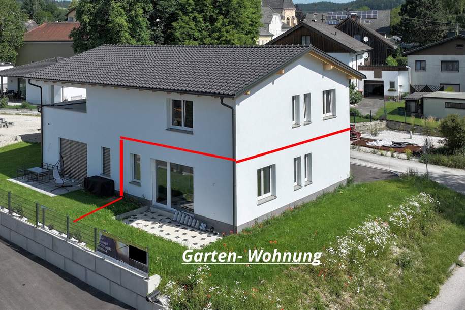 Eine Garten-Wohnung 59 m², mit 3 Zimmer, 13 m² Terrasse und 128 m² Gartenfläche., Wohnung-kauf, 210.909,€, 4901 Vöcklabruck