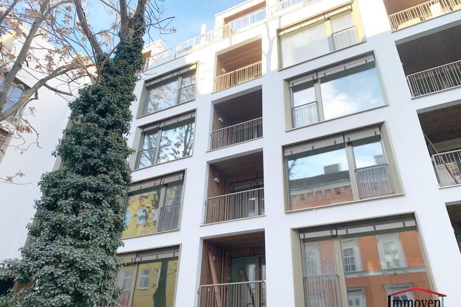Zentrale Lage und Ruhelage: Hofseitige, moderne 2-Zimmerwohnung mit großer Loggia!, Wohnung-miete, 1.585,00,€, 1070 Wien 7., Neubau