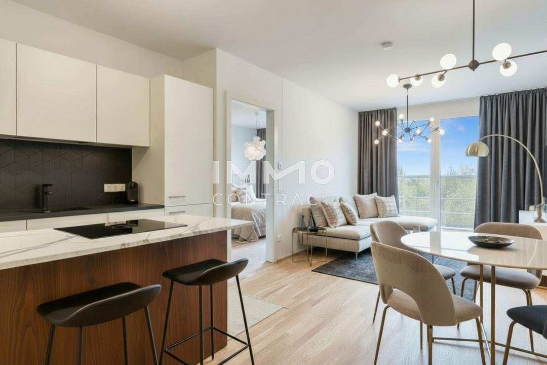 DONAU·ECK: Sonnige 2-Zimmer-Balkonwohnung – provisionsfreier Erstbezug nahe Alte Donau