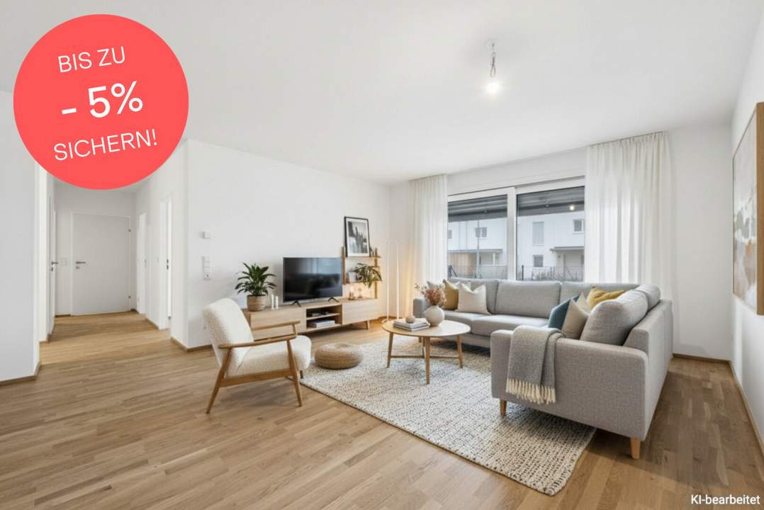 PROVISIONSFREI! Lichtdurchflutete 3-Zimmer-Wohlfühlwohnung mit Garten | Süd-West-Ausrichtung
