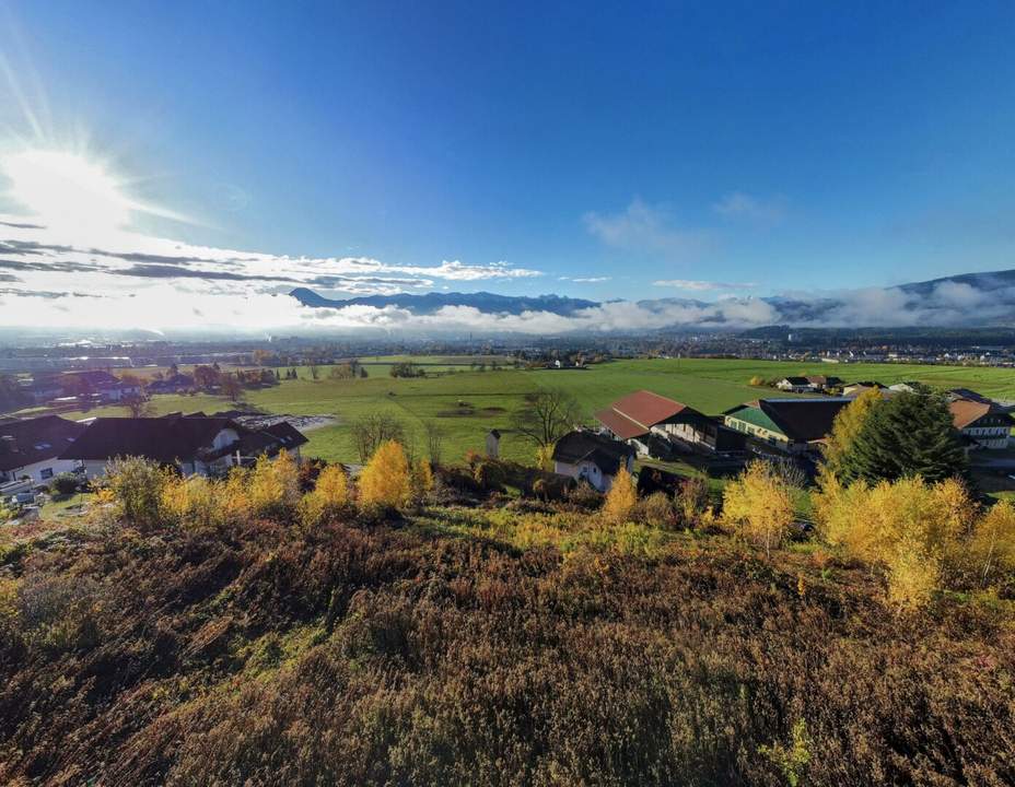 Sonniges Grundstück mit Berg- und Weitblick in Villach / Vassach