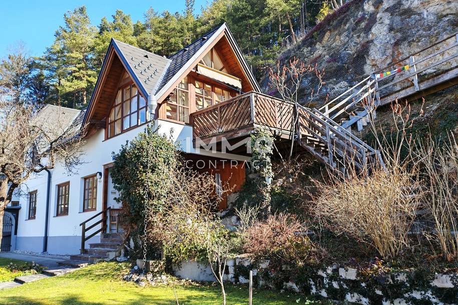Naturparadies mit Panoramablick - Gepflegtes Einfamilienhaus mit großem Grundstück und Wintergarten, Haus-kauf, 595.000,€, 2763 Wiener Neustadt(Land)
