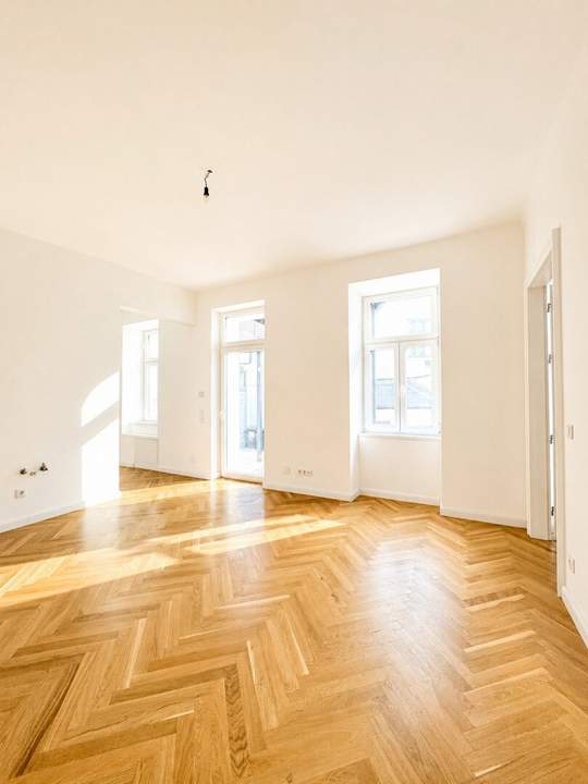 Exklusive Altbau-Terrassenwohnung mit Erstbezugscharakter in Bestlage des 5. Bezirks