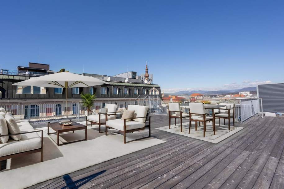 Luxuriöses Penthouse mit riesiger Terrasse und atemberaubendem Panoramablick, Wohnung-kauf, 990.000,€, 9020 Klagenfurt(Stadt)