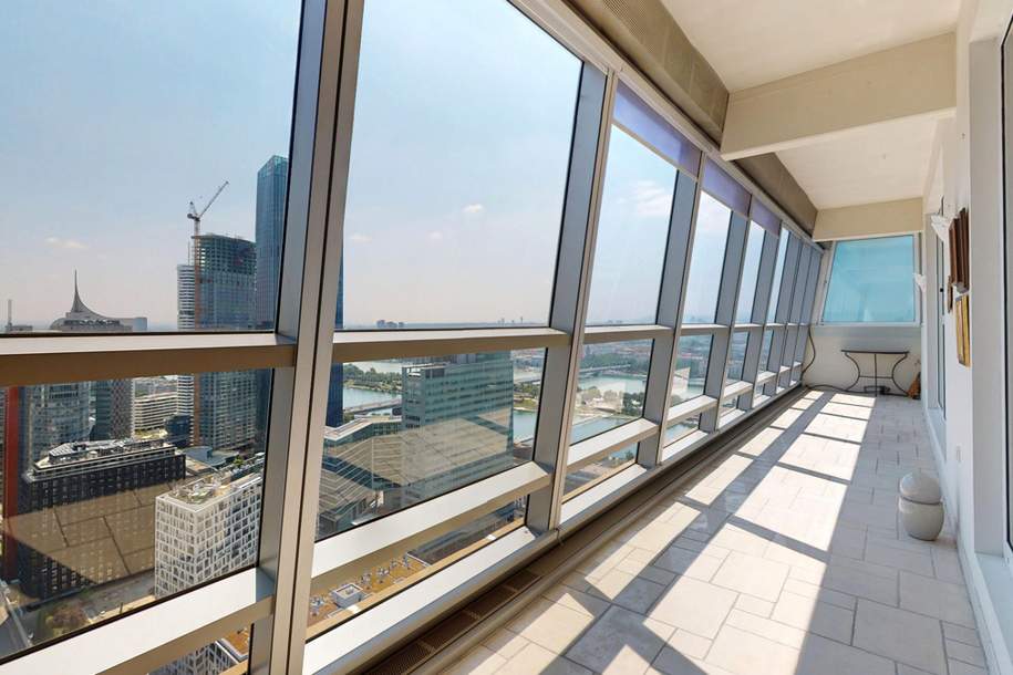 Extravagantes Penthouse an der Donau mit fantastischem Wienblick, Wohnung-miete, 5.900,00,€, 1220 Wien 22., Donaustadt