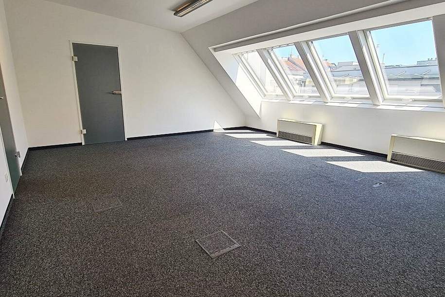 SHARED OFFICE, KLIMATISIERTES 50 m2 Coworking-Büro, 1 Zimmer, Gemeinschaftsküche, Tower-Server, 2 Toiletten, Siebenbrunnengasse, Gewerbeobjekt-miete, 671,79,€, 1050 Wien 5., Margareten