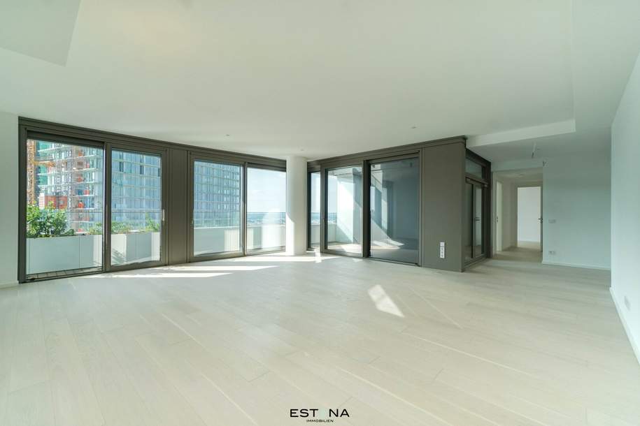Terrassenwohnung in den Danube Flats mit atemberaubendem Ausblick, Wohnung-legalform.mietkauf, 1.949.000,€, 1220 Wien 22., Donaustadt