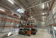 Lagerhalle mit 580 m² in Lichtenwörth – 6 m Höhe, Schwerlastregale, Sektionaltor & Parkplatz