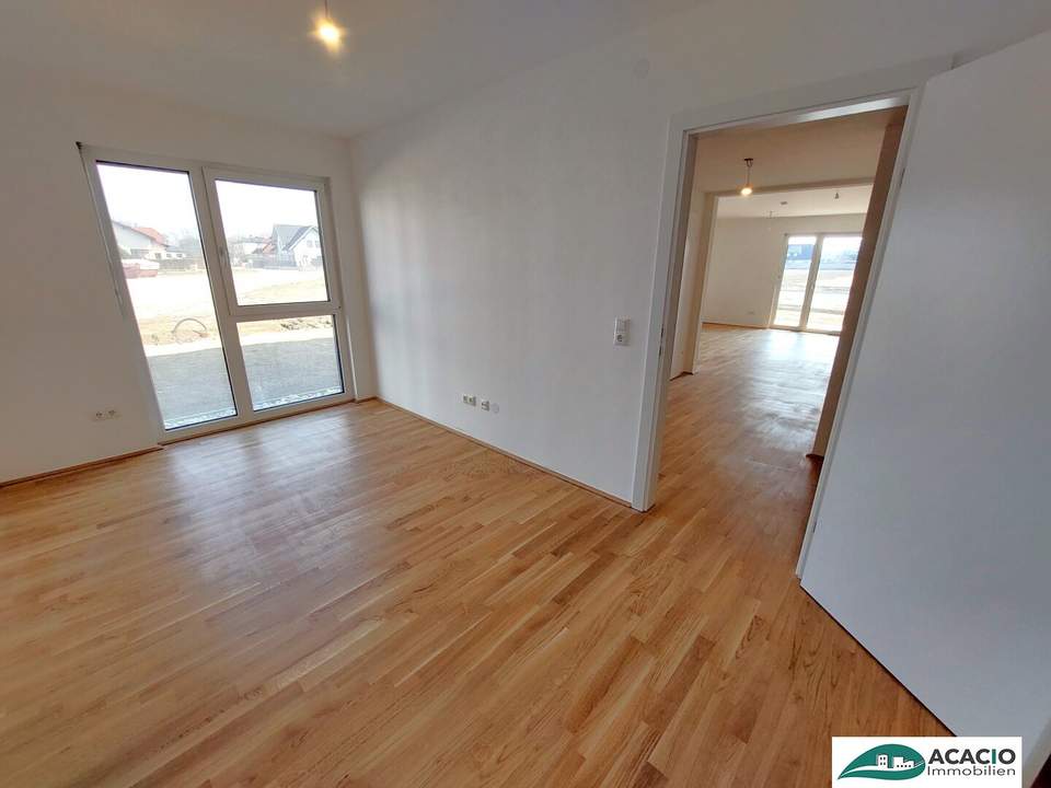 helle 2-Zimmer-Eigentumswohnung mit Süd-Ausrichtung und Eigengarten - KLIMAAKTIV Gold ausgezeichneter Neubau - Nähe St. Pölten - leistbares Eigentum! - hier wird Ihr Wohntraum wahr!