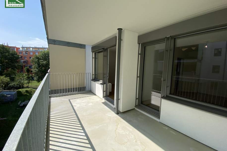 Gut geschnittene 2-Zimmer Wohnung in Hofruhelage mit großem Balkon - Straßenbahn, S-Bahn und viele Geschäfte in der Umgebung!, Wohnung-miete, 893,59,€, 1210 Wien 22., Donaustadt