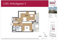 1220! Schöne 2-Zimmer Neubauwohnung mit großem Balkon! Erstbezug!