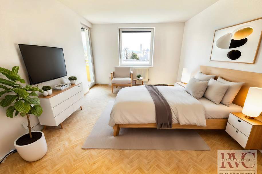 Lichtdurchflutete 3-Zimmerwohnung mit traumhaftem Panoramaweitblick, Wohnung-kauf, 375.000,€, 5020 Salzburg(Stadt)