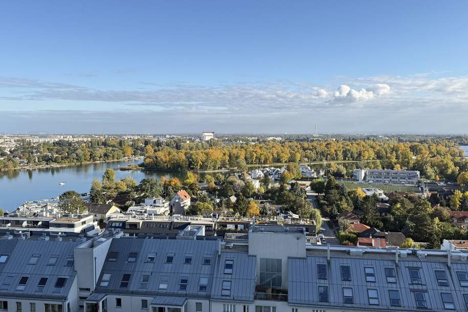 Möblierte 3 Zimmer mit Klima und verglaster Loggia nahe der Alten Donau mit herrlichem Weitblick!, Wohnung-miete, 1.730,00,€, 1220 Wien 22., Donaustadt