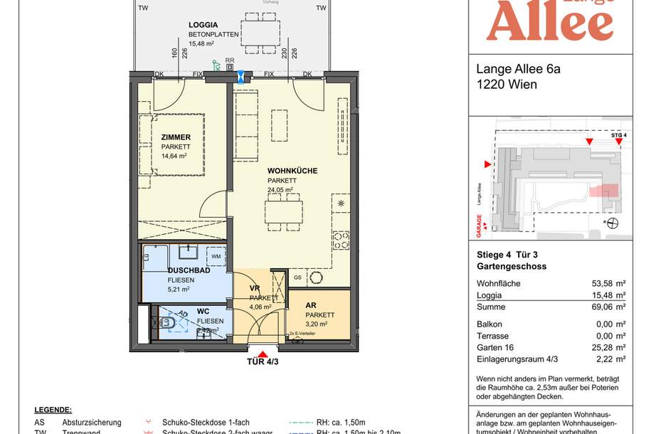 Lange Allee 6A - Eigentum in 1220 Wien, Wohnung-kauf, 412.000,€, 1220 Wien 22., Donaustadt