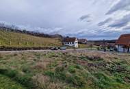 Schönes Baugrundstück mit Sicht auf Weinberge.