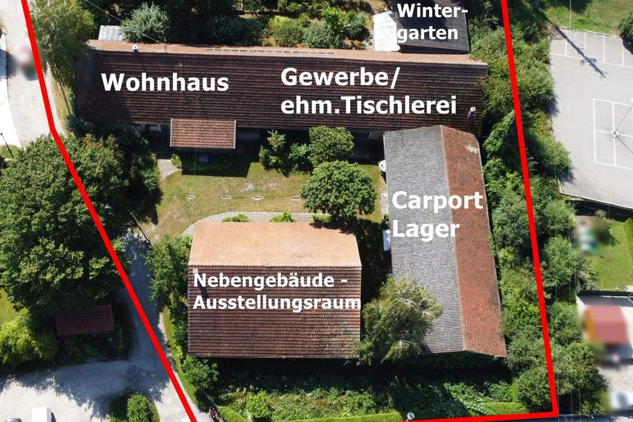 Beeindruckendes Wohn- und Gewerbeobjekt mit Nebengebäude im Mischbaugebiet!, Haus-kauf, 4721 Schärding