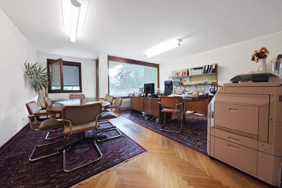 117m² Büro mit 4 - 5 Zimmern und Balkon | barrierefrei | alle Räume zentral begehbar, Gewerbeobjekt-miete, 2.154,72,€, 1190 Wien 19., Döbling