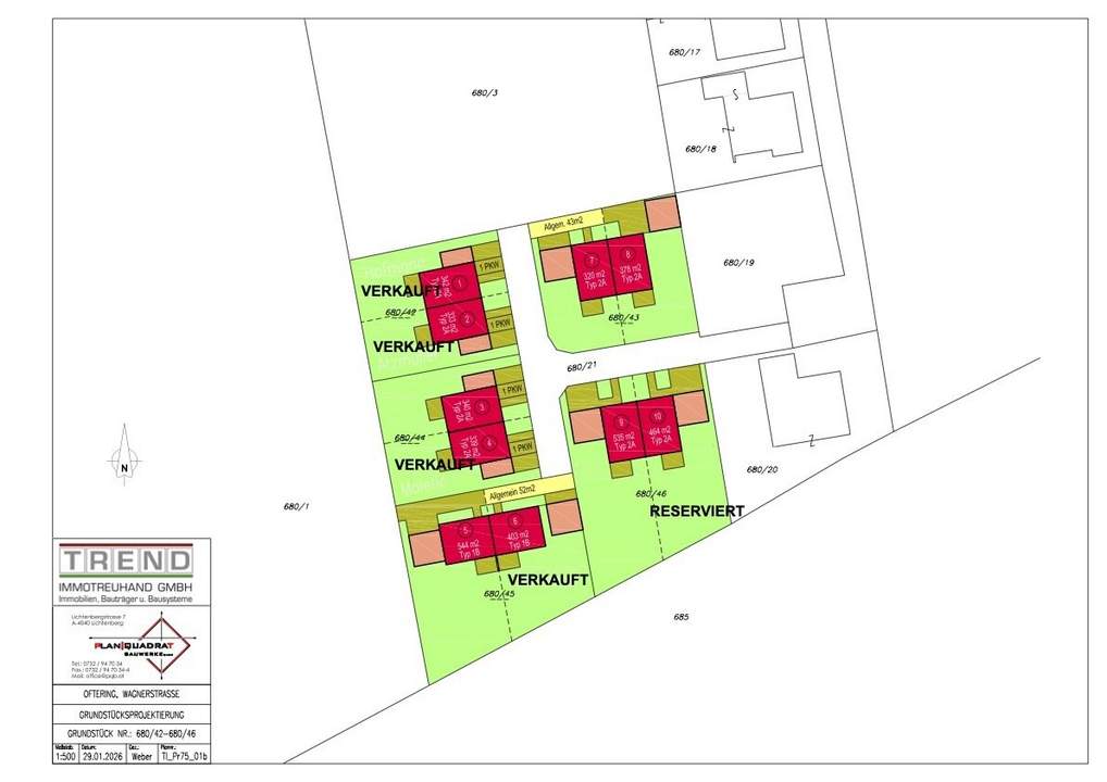 BAUSTART FIXIERT - NUR NOCH 6 EINHEITEN FREI - großzügige Gartenflächen ab 342 m² - 10 Einheiten verfügbar - (Förderung möglich) - MUSTERHAUS VORHANDEN