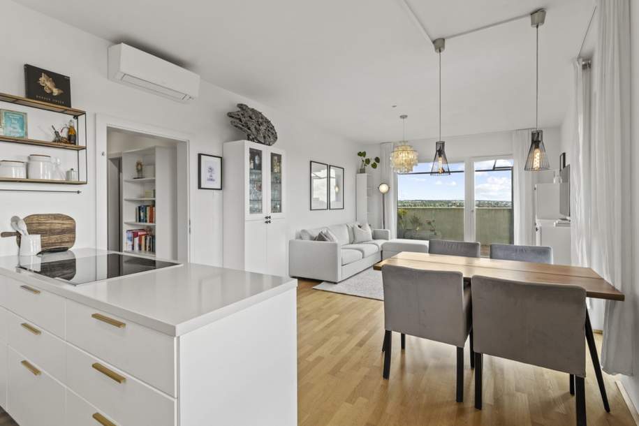 ++ DREI ZIMMER im DG ++ Stilvolles Wohnen mit FERNBLICK, Wohnung-kauf, 599.000,€, 1230 Wien 23., Liesing