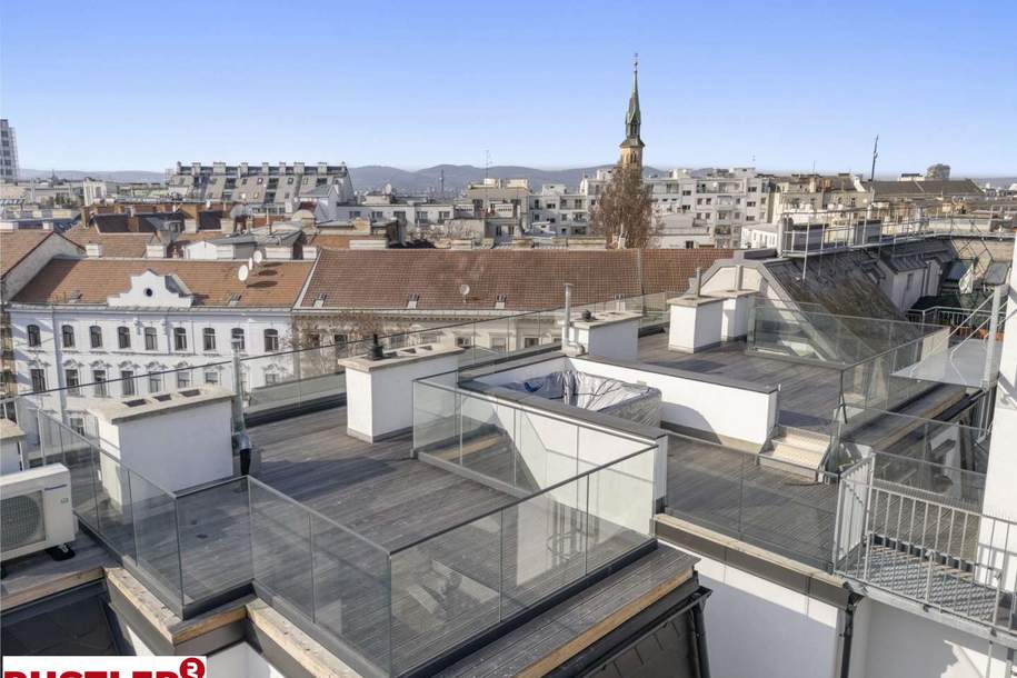 Himmel über der Leopoldstadt – Exklusives Dachgeschoss-Juwel mit Whirpool und privatem Liftausstieg!, Wohnung-kauf, 1.790.000,€, 1020 Wien 2., Leopoldstadt