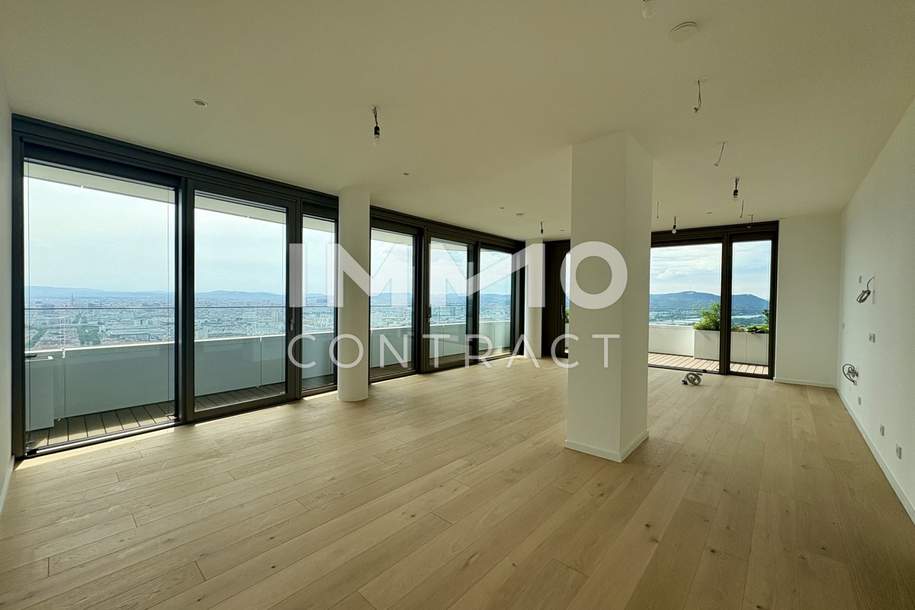 Ausblick wohin das Auge reicht: Geräumiges Apartment mit Annehmlichkeiten (Gym, Pool, Spa, Lounges,), Wohnung-miete, 5.997,90,€, 1220 Wien 22., Donaustadt