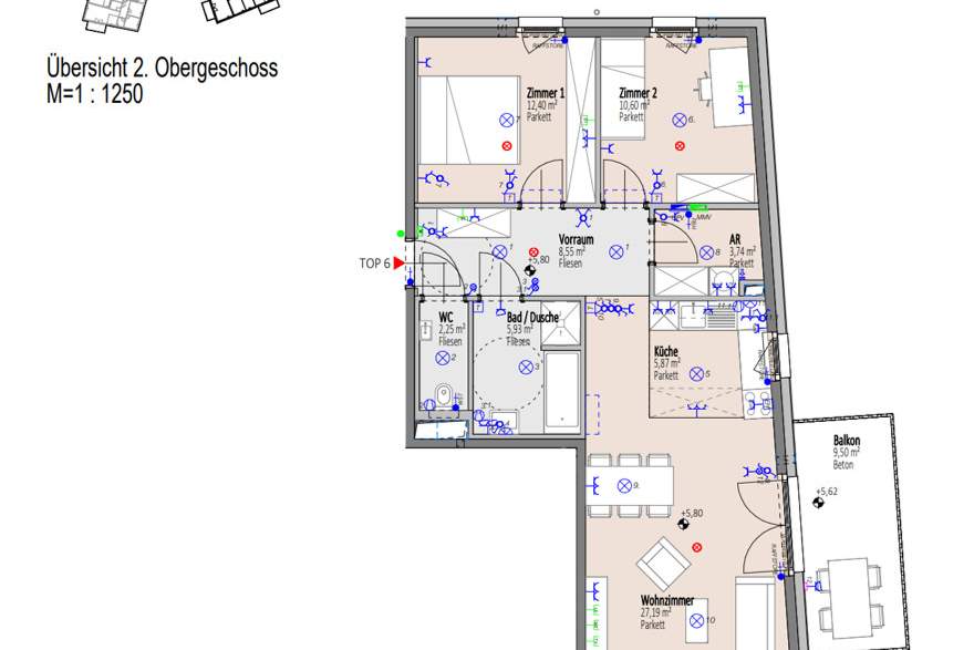 Erstbezugs 3-Zimmer-Wohnung mit großem Ostbalkon im neuen Stadtviertel - provisionsfrei, Wohnung-kauf, 349.800,€, 2700 Wiener Neustadt(Stadt)