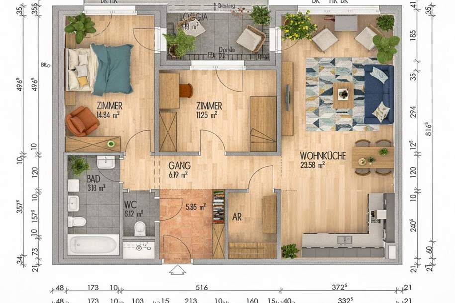 --- COMING SOON --- Beinahe Erstbezug: Hervorragend angebundene Drei Zimmer Neubauwohnung, Wohnung-kauf, 348.700,€, 1230 Wien 23., Liesing