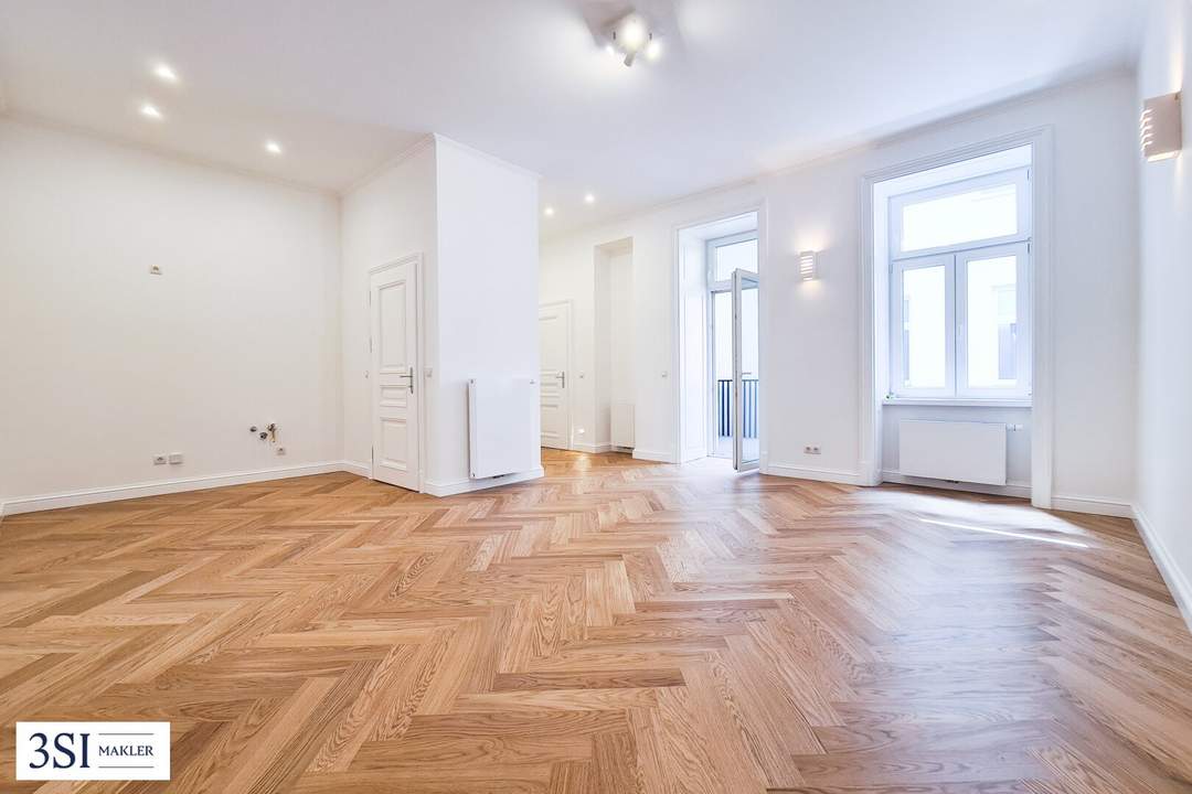 Energetisch revitalisierter Altbau: Hochwertige 4-Zimmer-Wohnung mit Balkon in zentraler Lage