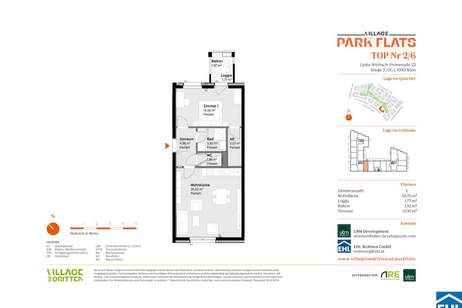 Attraktives Investment im 3. Bezirk: PARK FLATS für Anleger, Wohnung-kauf, 180.000,€, 1030 Wien 3., Landstraße