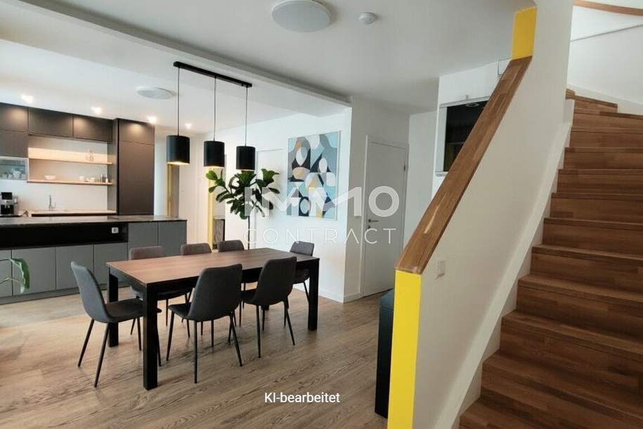 Exklusives Stadthaus mit Doppelhauscharakter – Wohnen &amp; Arbeiten auf 239 m² und 99 m² Terrassen in Hinterhoflage, Wohnung-kauf, 1.390.000,€, 1100 Wien 10., Favoriten