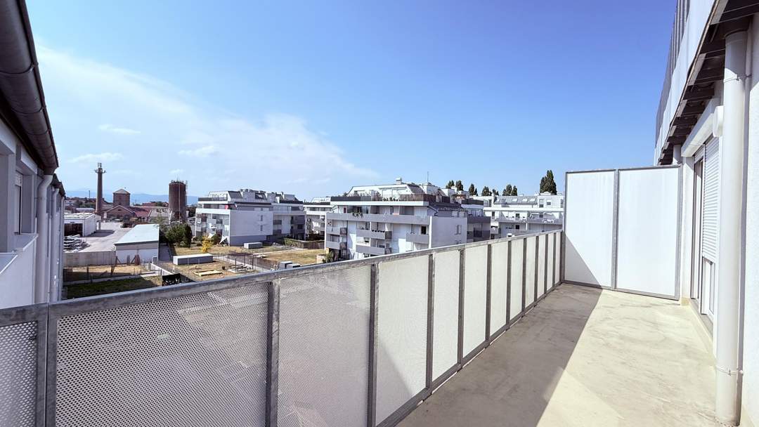 3-Zimmer-Neubauwohnung mit 14m² WESTBALKON (Abendsonne) nahe Akademiepark