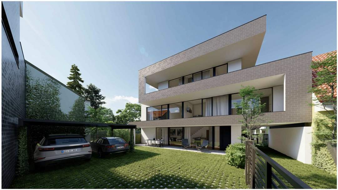 Bauträger und Baufirmen aufgepasst! 3 Einfamilienhäusern mit Studie - Terrassen, Gärten, Balkonen und Carport für 2 Autos!