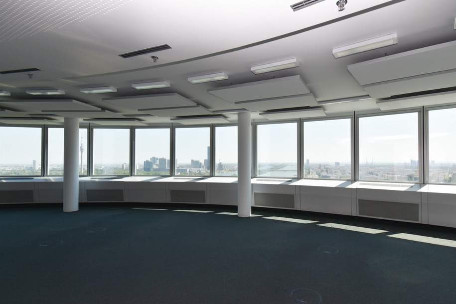 Hochwertige Bürofläche mit Panoramablick, zentral in Wien zu mieten, Gewerbeobjekt-miete, 7.672,50,€, 1200 Wien 20., Brigittenau
