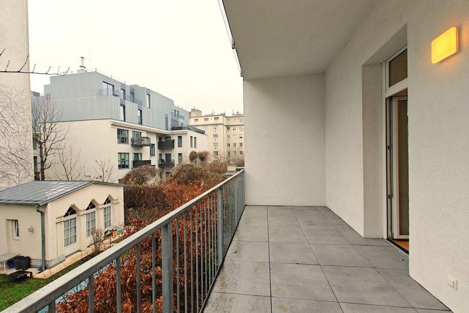 Nähe Raimund Theater: Hofruhelage + Großer Balkon/Loggia + 6 Min. zur U4 + Perfekte Wohnlage + Südwest/Südost-Ausrichtung + Garage optional, Wohnung-kauf, 420.000,€, 1060 Wien 6., Mariahilf