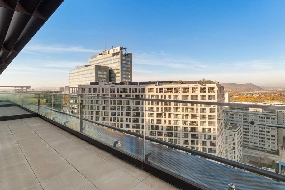 17. Stock DC-FLATS: High-End-Terrassen - Apartment bei der UNO-City - ERSTBEZUG!, Wohnung-miete, 1.595,00,€, 1220 Wien 22., Donaustadt